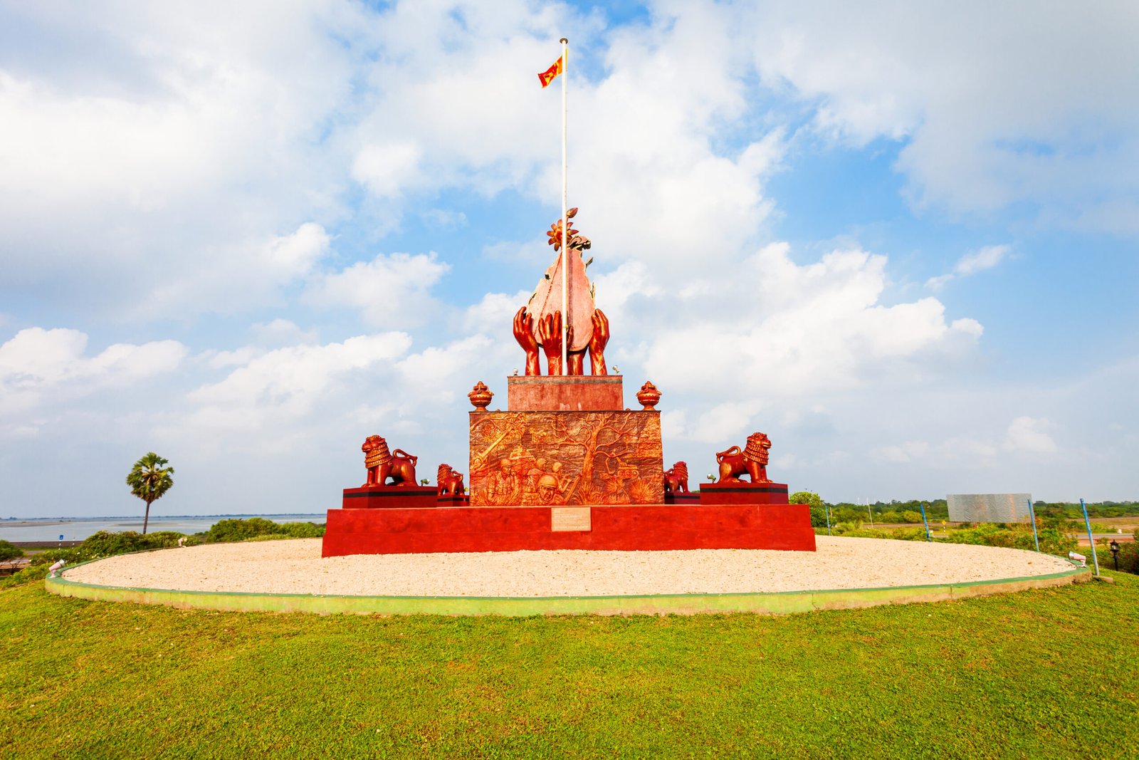 Elephant Pass War Memorial is a special War Hero Memorial, erected in honour of fallen Civil War Heroes near Jaffna, Sri Lanka.