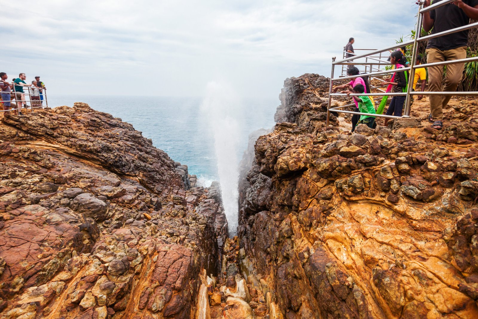Hummanaya Blowhole is the only known blowhole in Sri Lanka. The Hummanaya Blowhole is located near Kudawella, 28 km from Matara and 12 km from Tangalle.