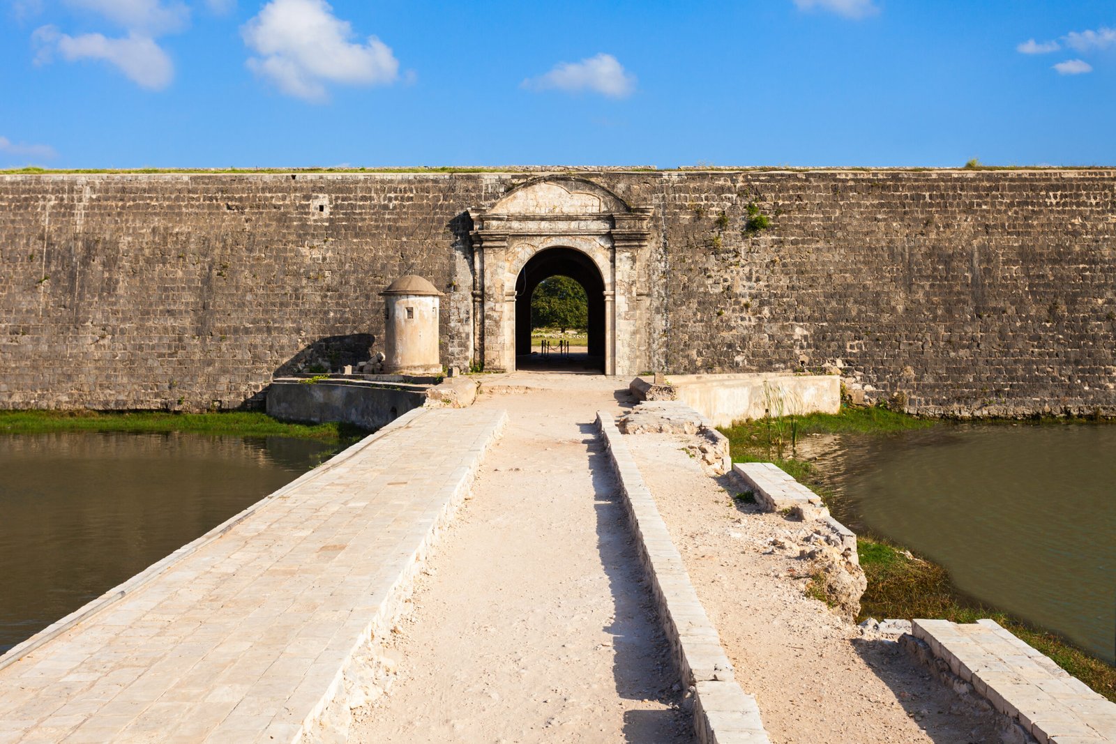 Jaffna Fort in Jaffna. Fort was built by the Portuguese in Jaffna, northern Sri Lanka.